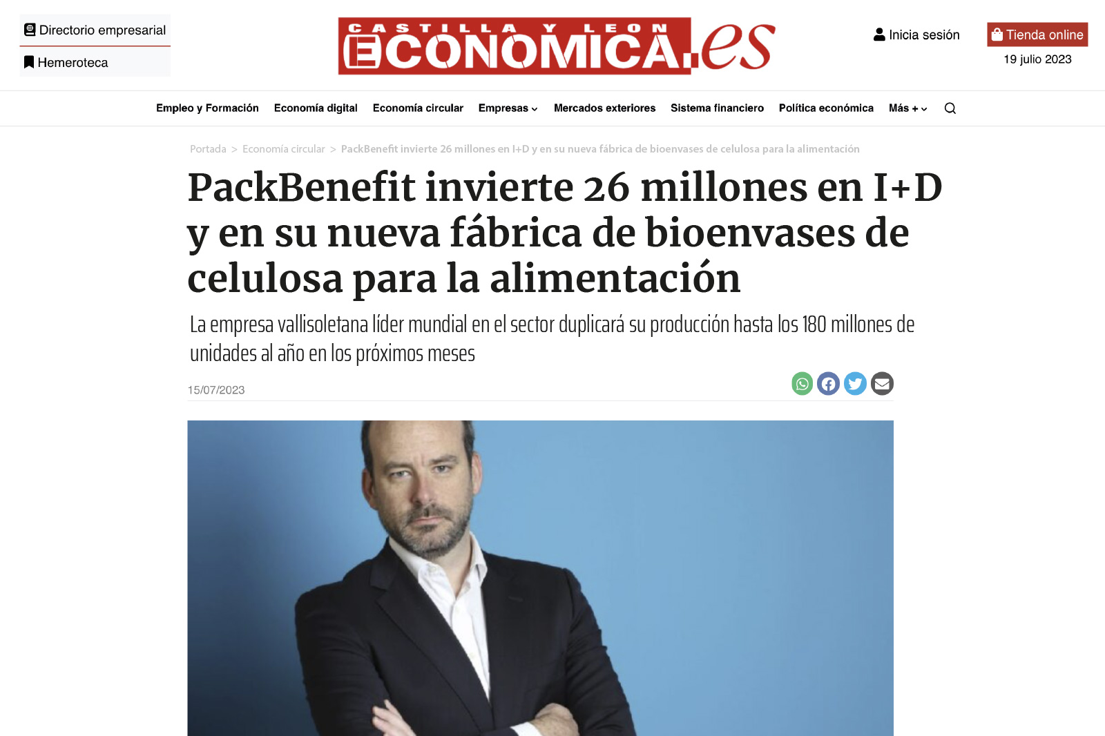 Reportaje en Castilla y León Económica
